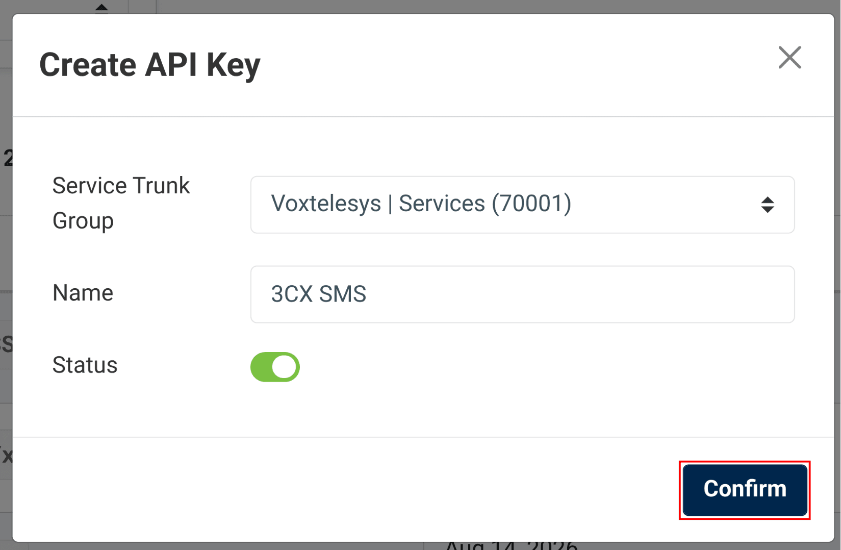 add api key box