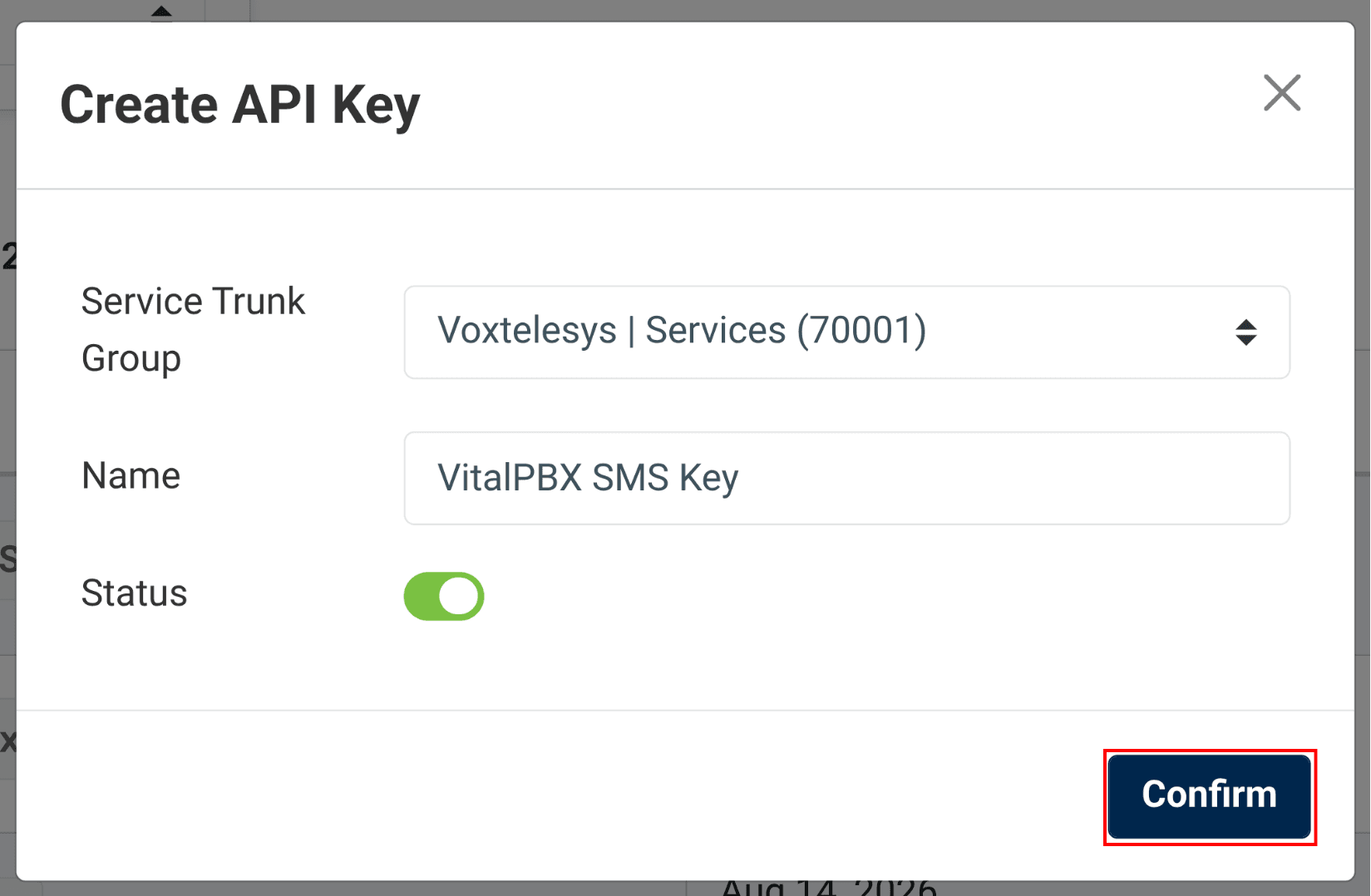 add api key box