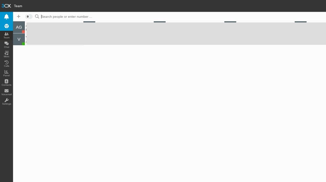 3cx main page after login
