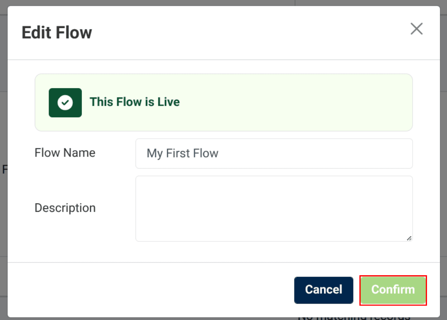 image of edit flow details window