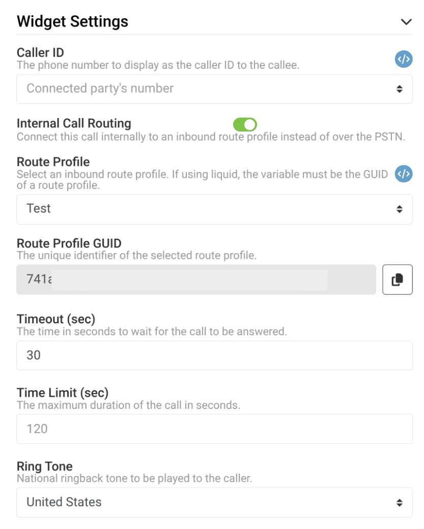 step 3 configure the connect call widget