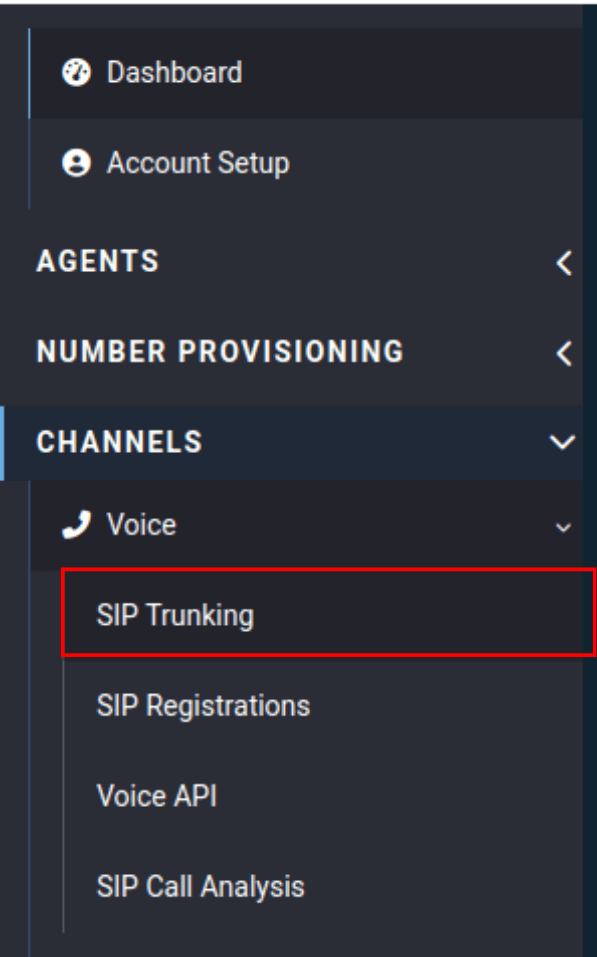 sip trunking tab