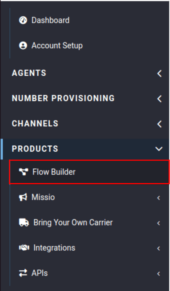 image of flow builder tab on sidebar