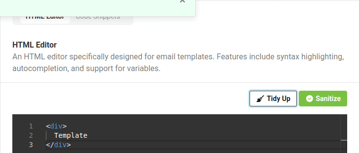 HTML after clicking tidy up