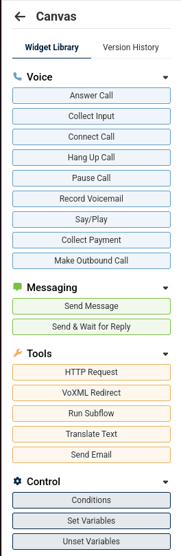image of the widget library