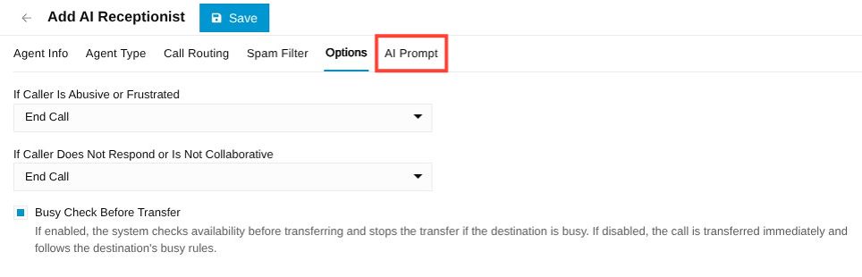 AI Prompt Tab