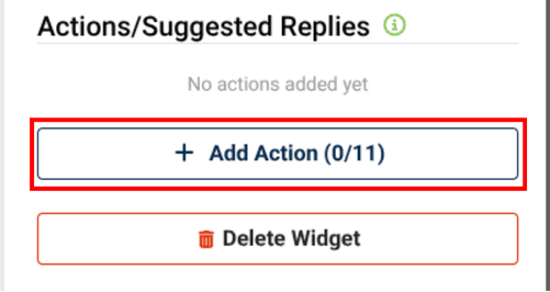 add action button in the send rcs message widget