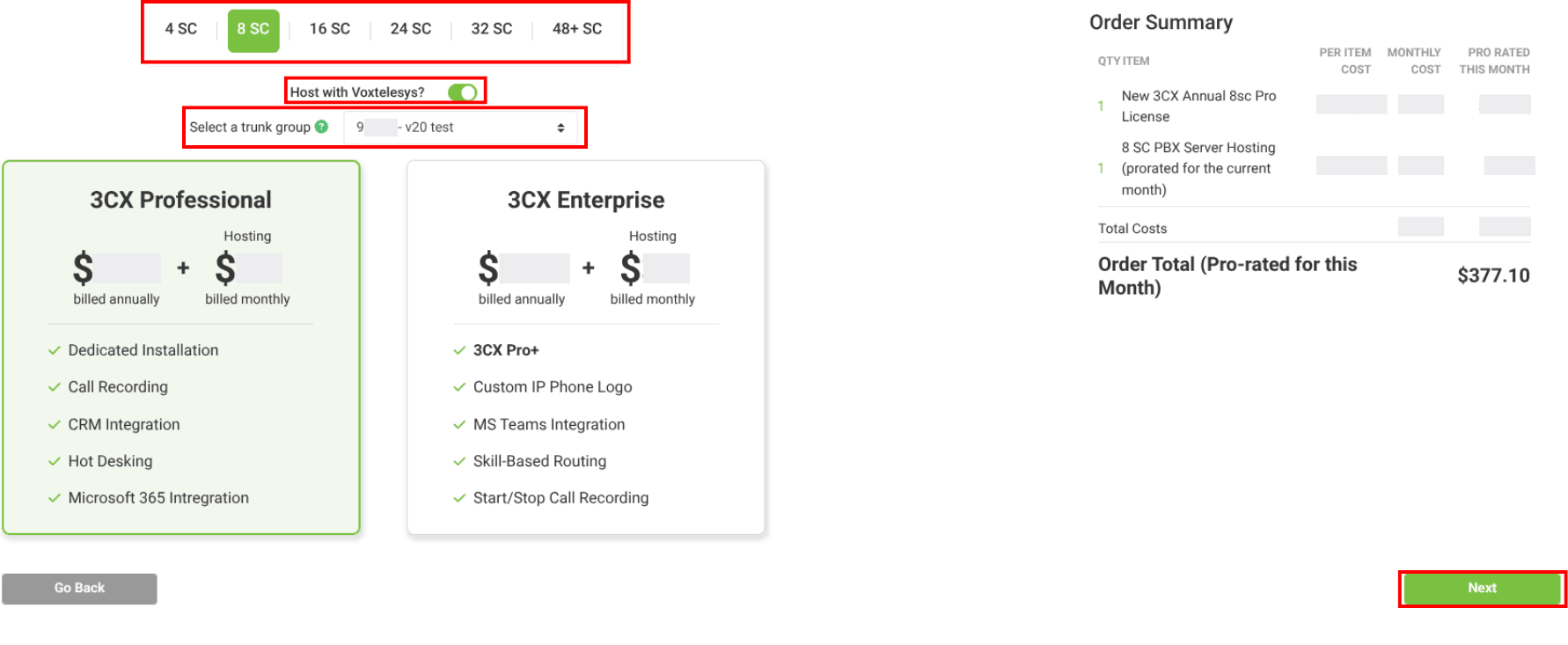 license details page