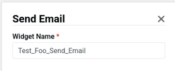 send email widget name field