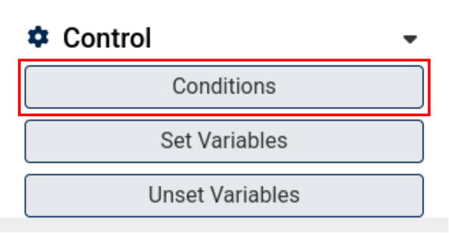 step one of adding the conditions widget