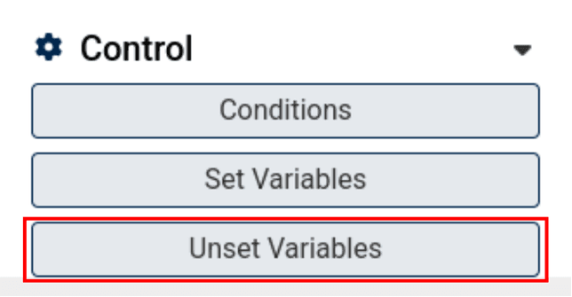 adding the unset variable widget