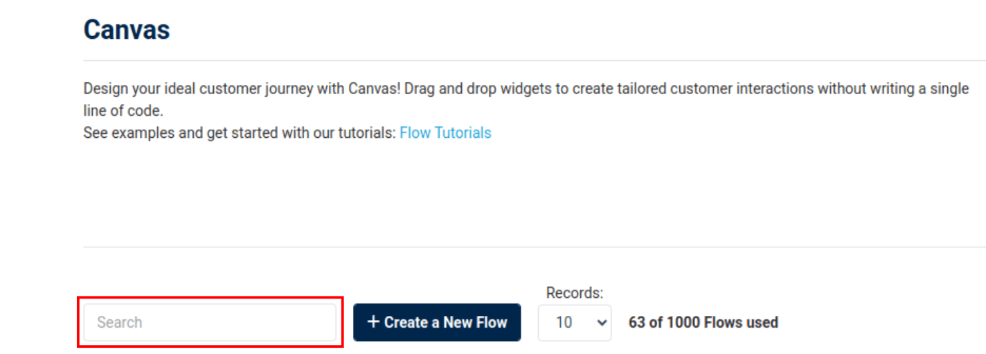 image of flow builder search bar