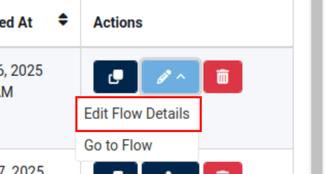 Image of edit flow details options