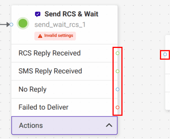 adding the send rcs & wait for reply widget to other widgets