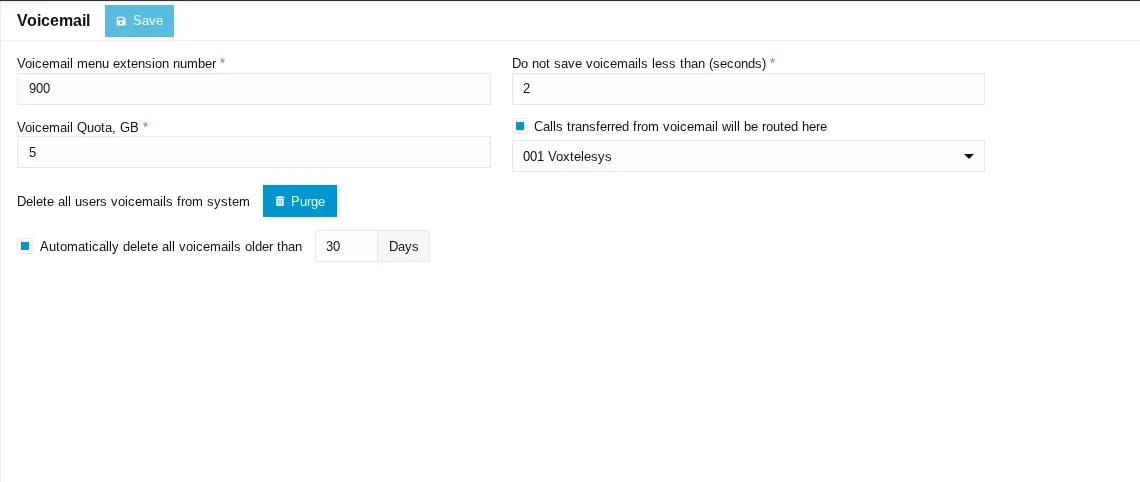 voicemail settings