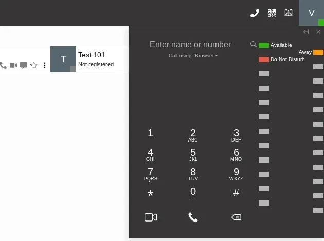 BLF menu on Web Client